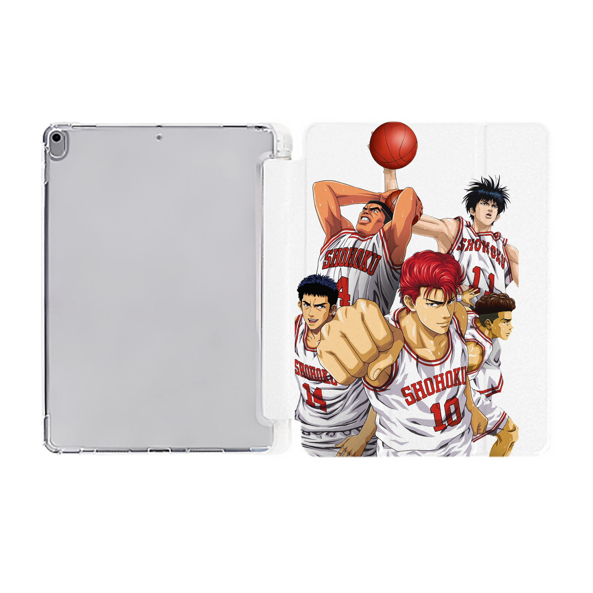 （画像用） SLAM DUNK／スラムダンク IPad ケース ペン収納付き 三つ折りスタンド PUレザー×シリコン 対応機種9.5/10.5/10.9インチ